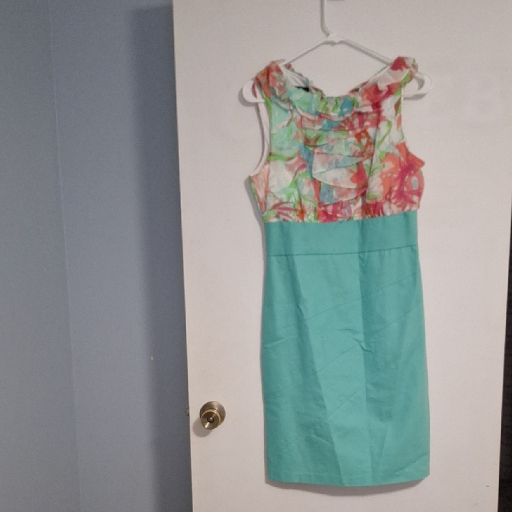 Alyx Floral and Teal Midi Dress